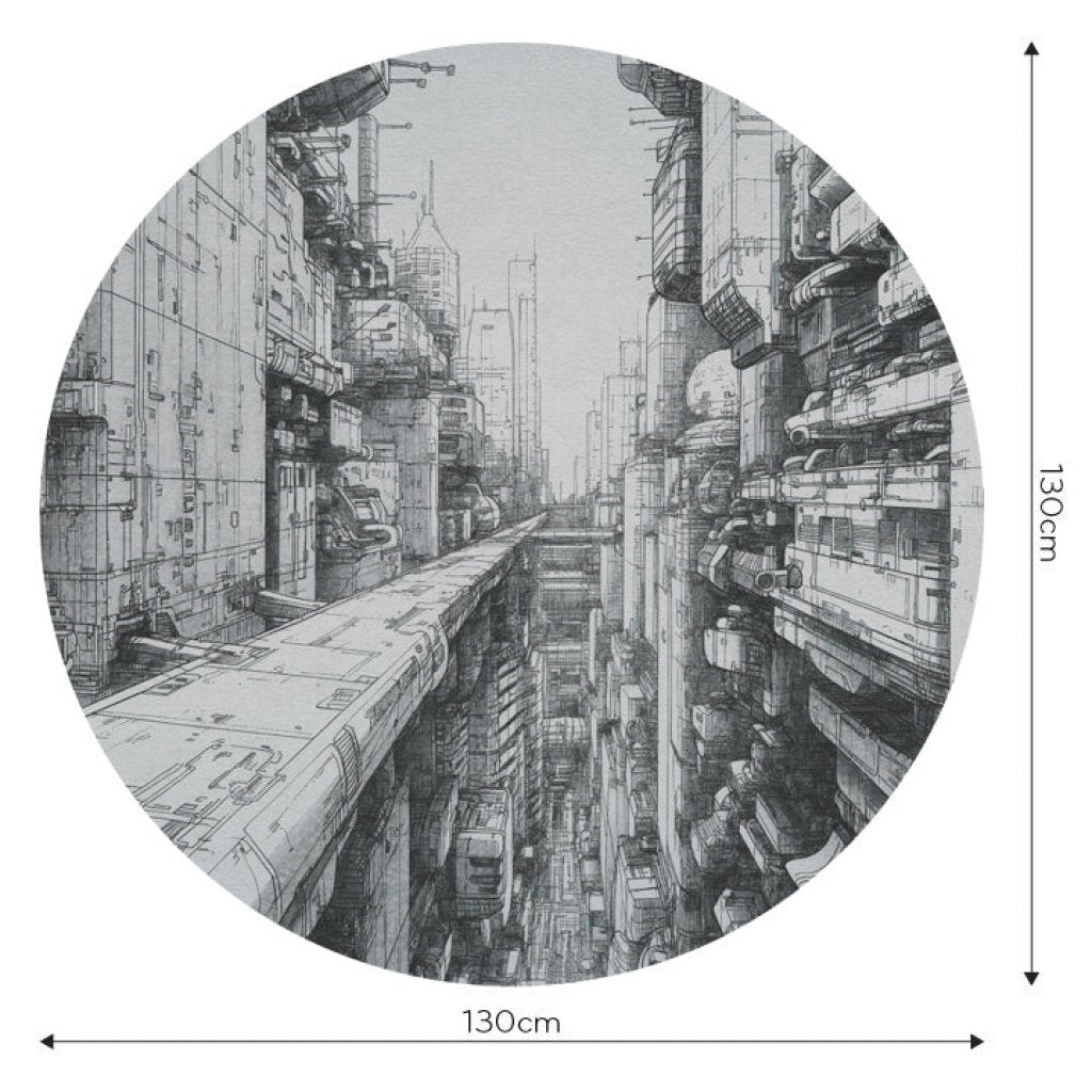 Cyber City – Tapeta Koło Standard