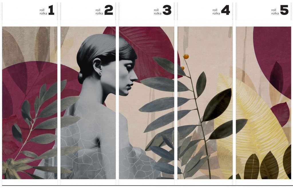 Onna Burgundy – Tapeta w rolkach