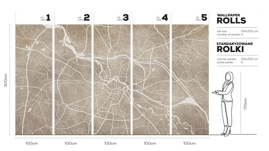 Breslau Beige – Tapeta w rolkach