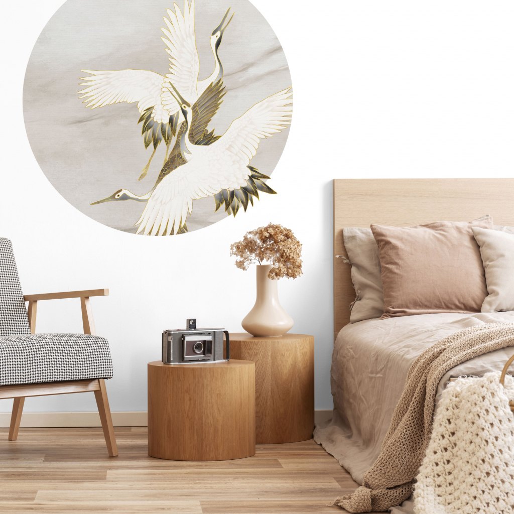 Ivory Tsuru – Tapeta Koło Standard