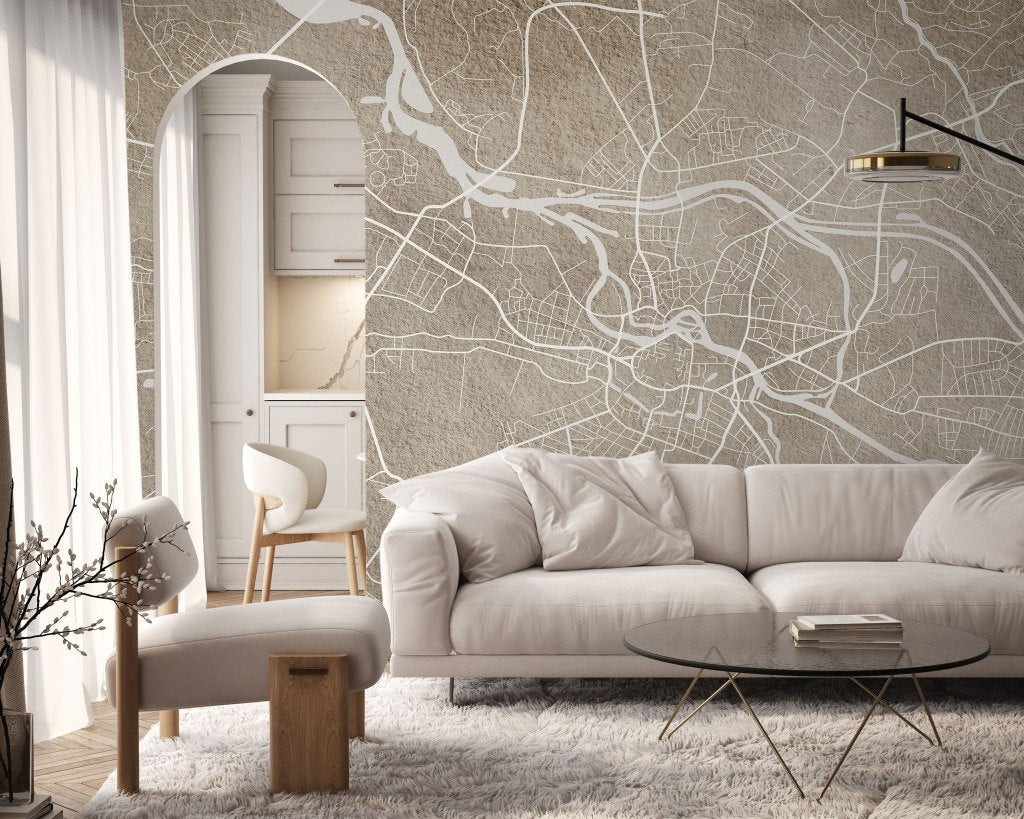 Breslau Beige – Tapeta na wymiar