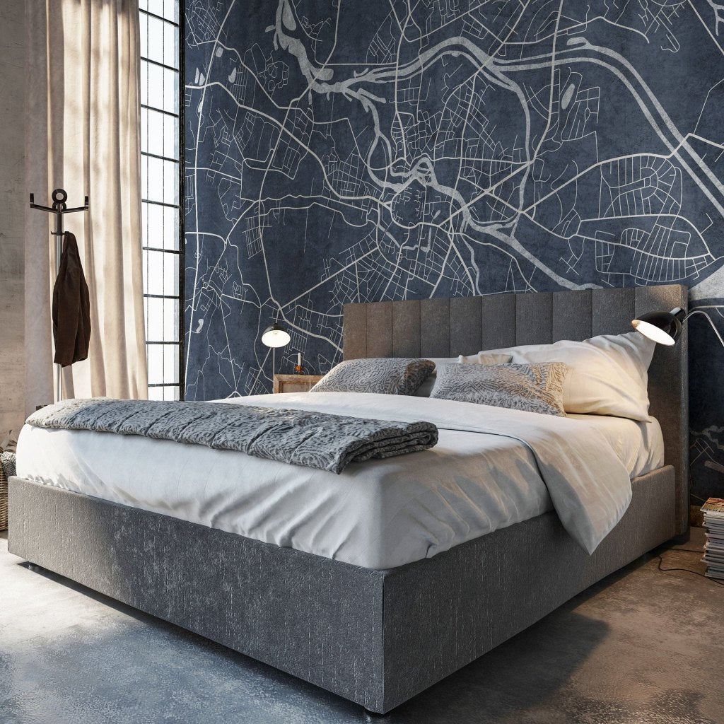 Breslau Blue – Custom-sized wallpaper