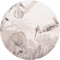 Jungle Beige I – Tapeta Koło Standard