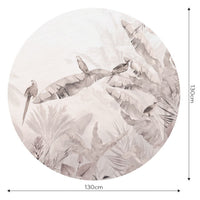 Jungle Beige II – Tapeta Koło Standard