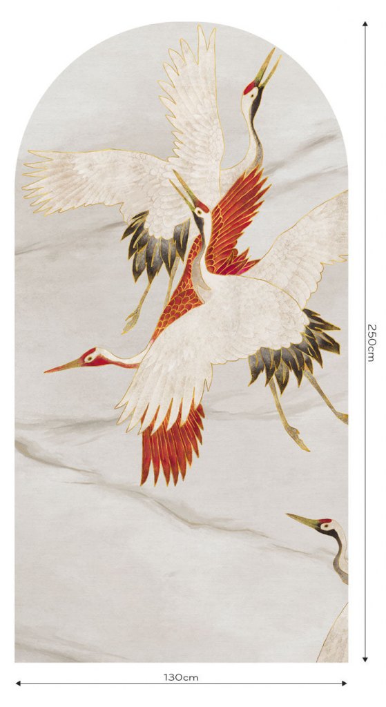 Creamy Tsuru – Tapeta Łuk Standard