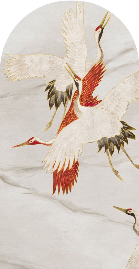 Creamy Tsuru – Tapeta Łuk Standard