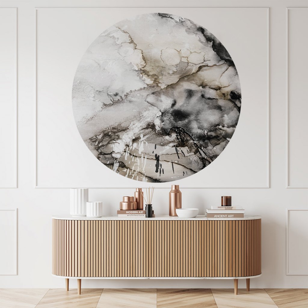 Lago Beige and Grey – Tapeta Koło Standard