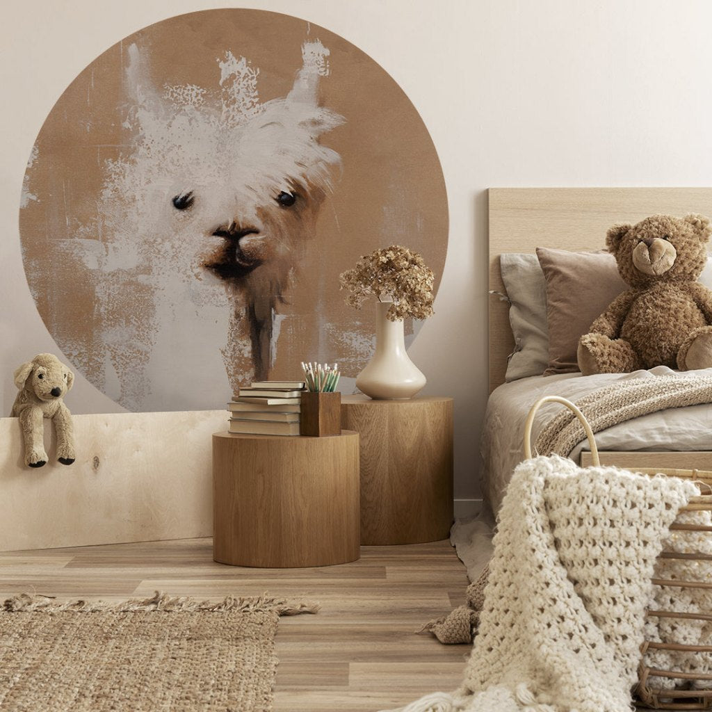 Lama – Tapeta Koło Standard