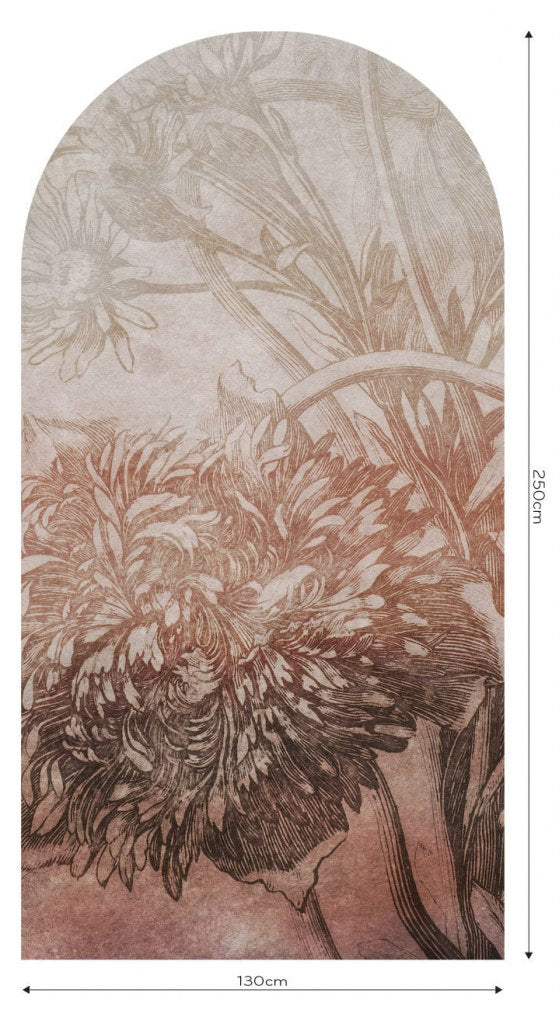 Rust Ombre Flower – Tapeta Łuk Standard