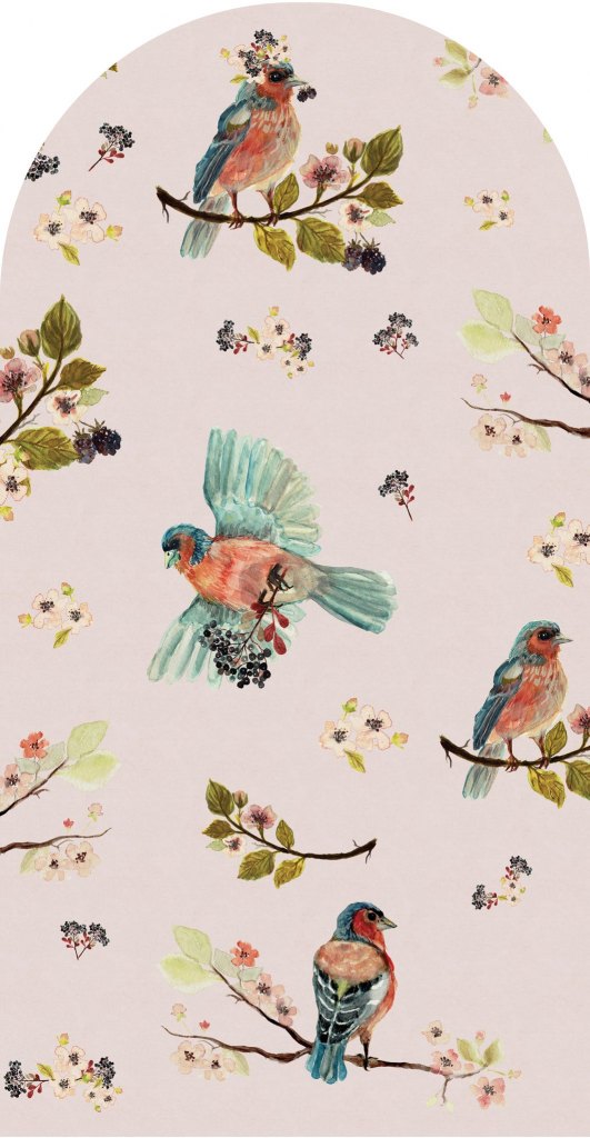 Uccello Cantante Pink – Tapeta Łuk Standard