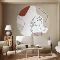 Layla Taupe – Tapeta Koło Standard