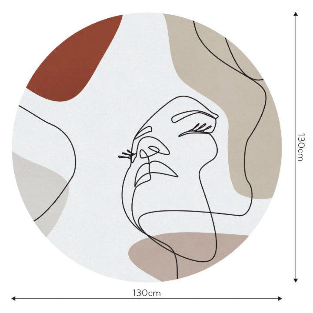 Layla Taupe – Tapeta Koło Standard