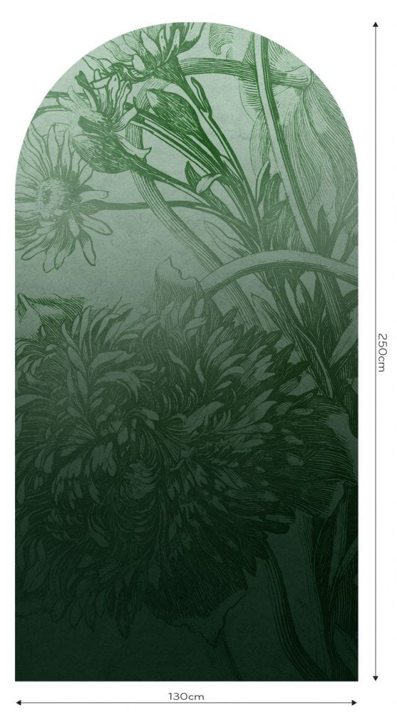 Green Ombre Flower – Tapeta Łuk Standard