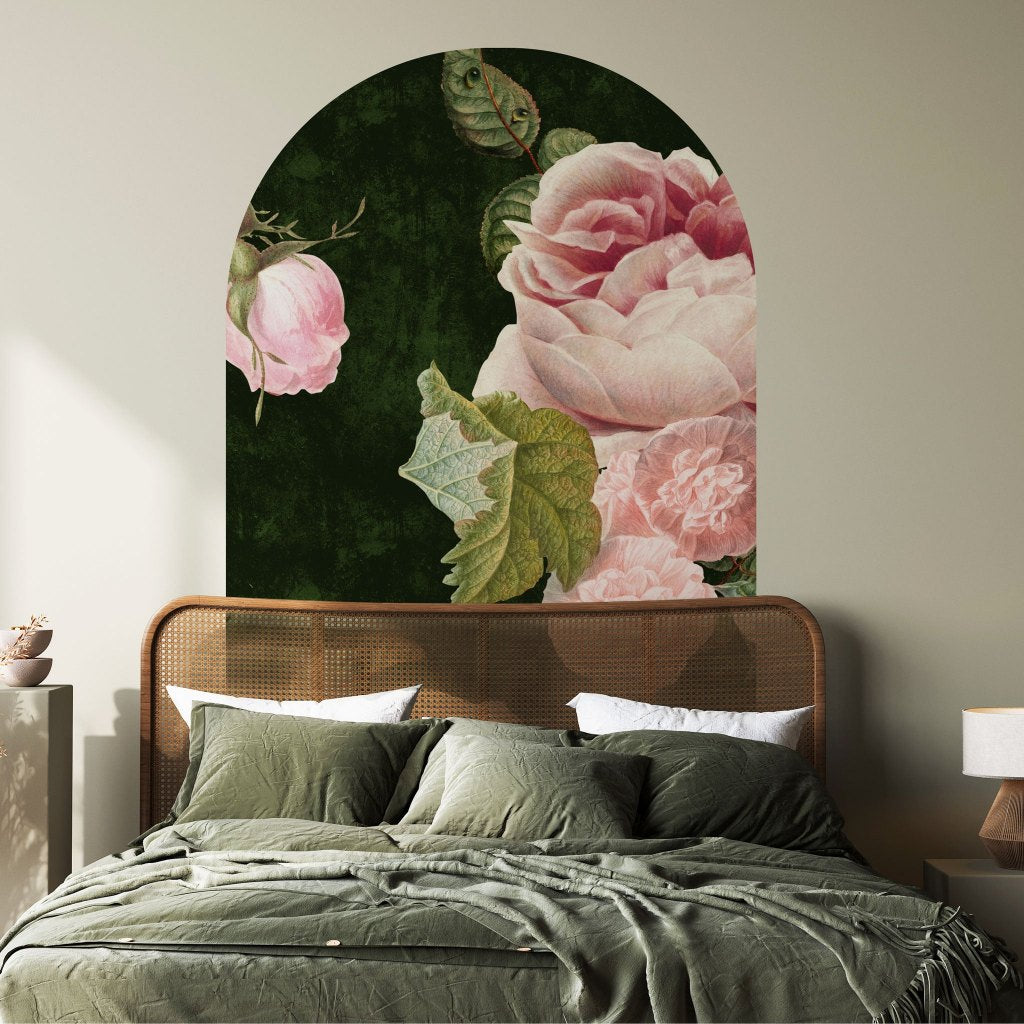 Roses Dark Green – Tapeta Łuk Standard