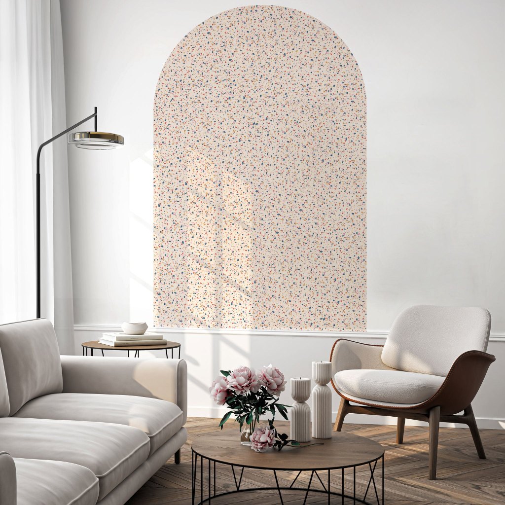 Terrazzo Pink – Tapeta Łuk Standard