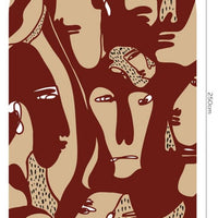 Faces Burgundy – Tapeta Łuk Standard