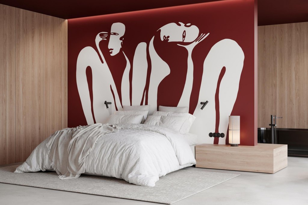 Couple Burgundy – Custom Wallpaper