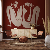 Couple Burgundy – Tapeta w rolkach