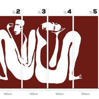 Couple Burgundy – Tapeta w rolkach