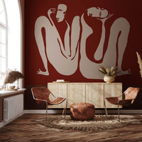 Couple Burgundy – Tapeta w rolkach