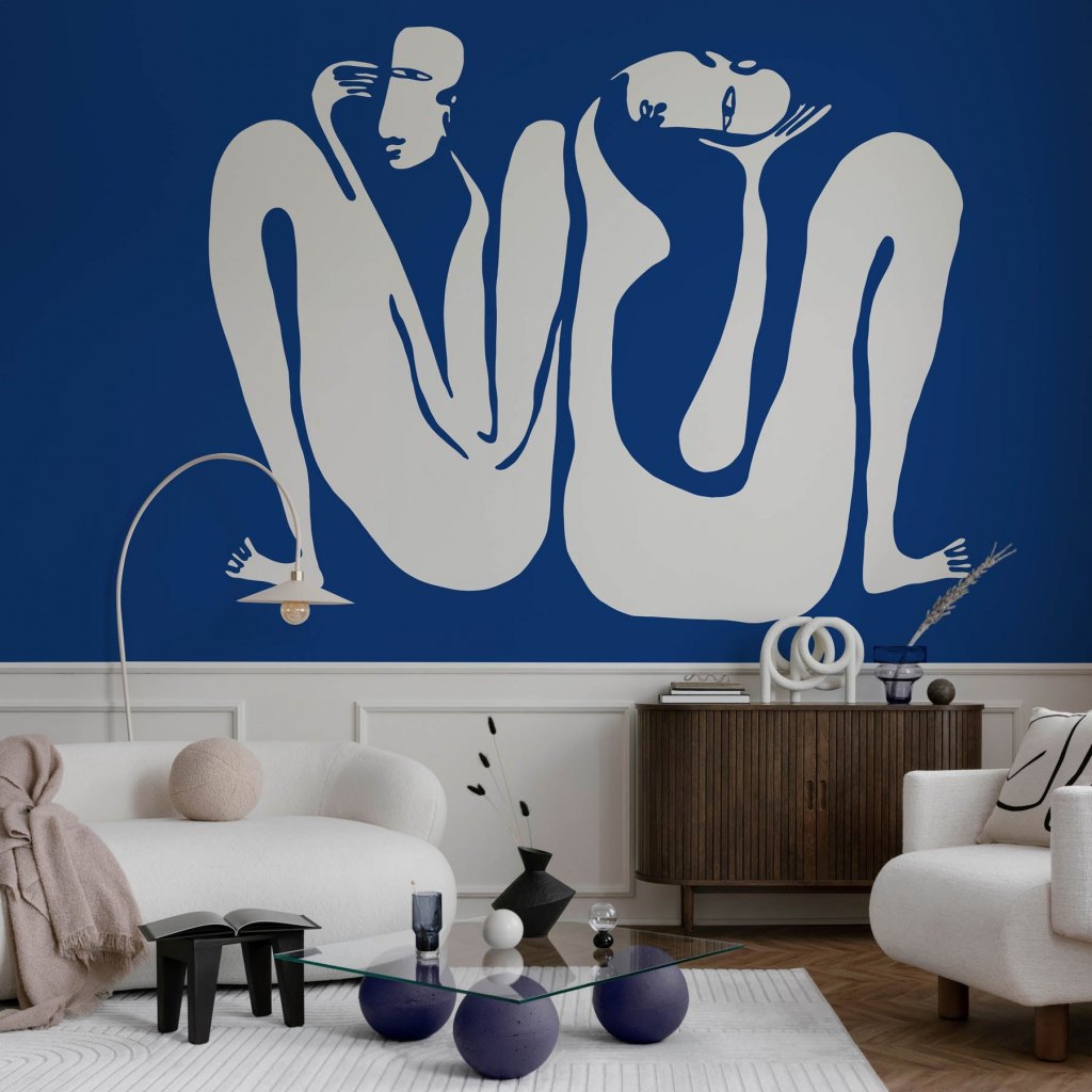 Couple Cobalt – Tapeta w rolkach