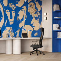 Faces Cobalt – Tapeta w rolkach