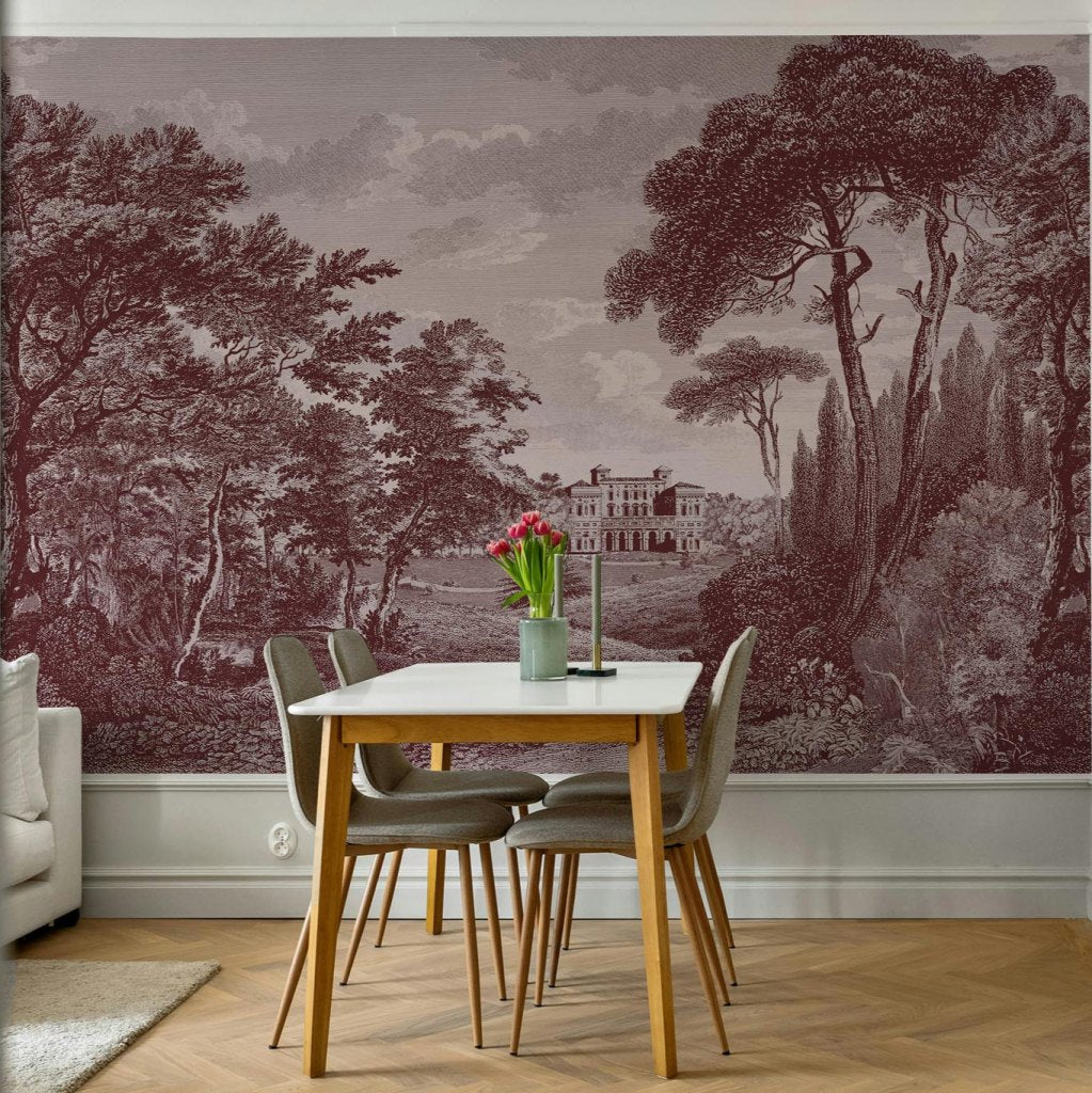Cartagine Burgundy – Tapeta na wymiar