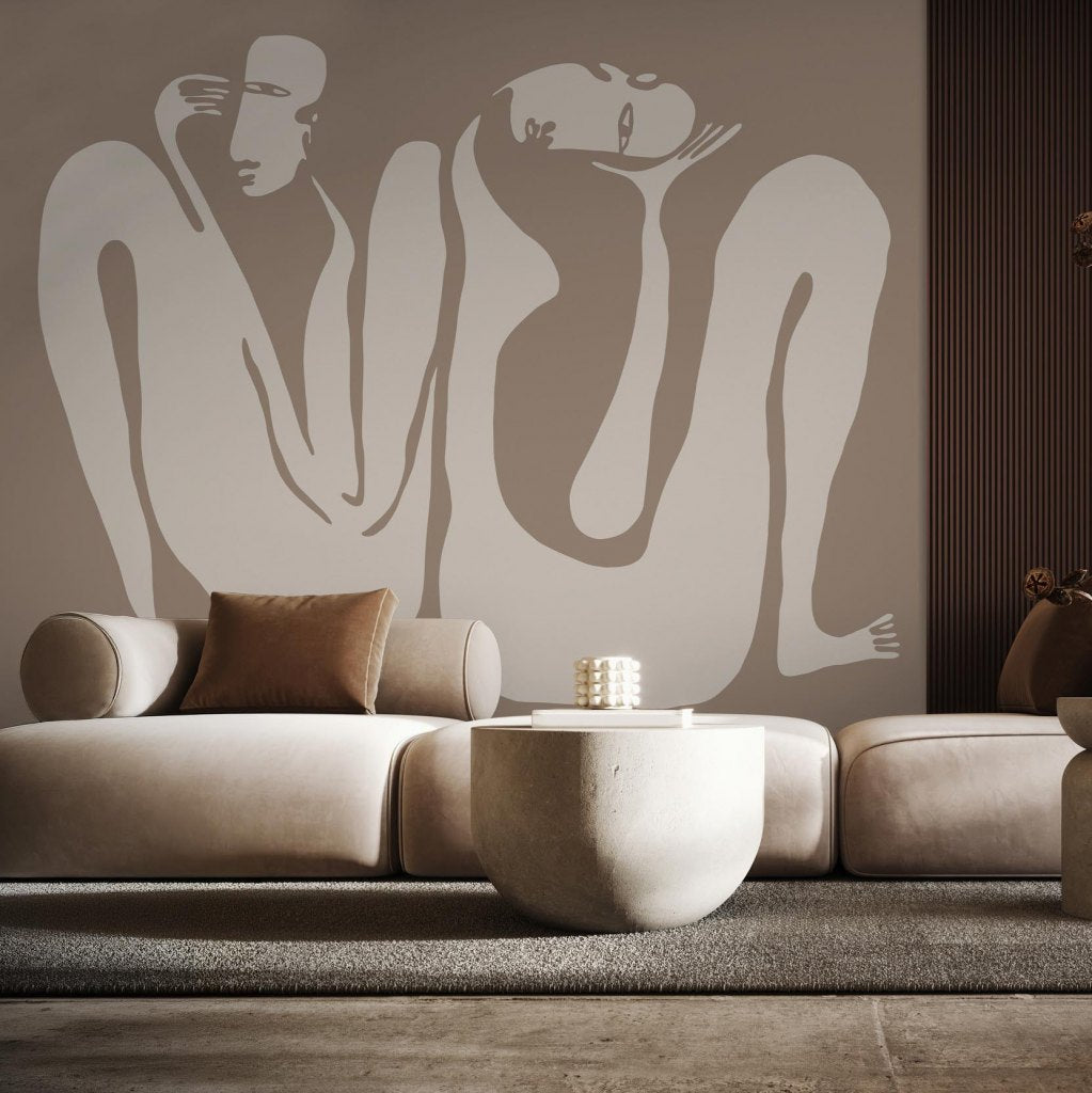 Couple Beige – tapeta na míru