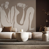 Couple Beige – tapeta na míru