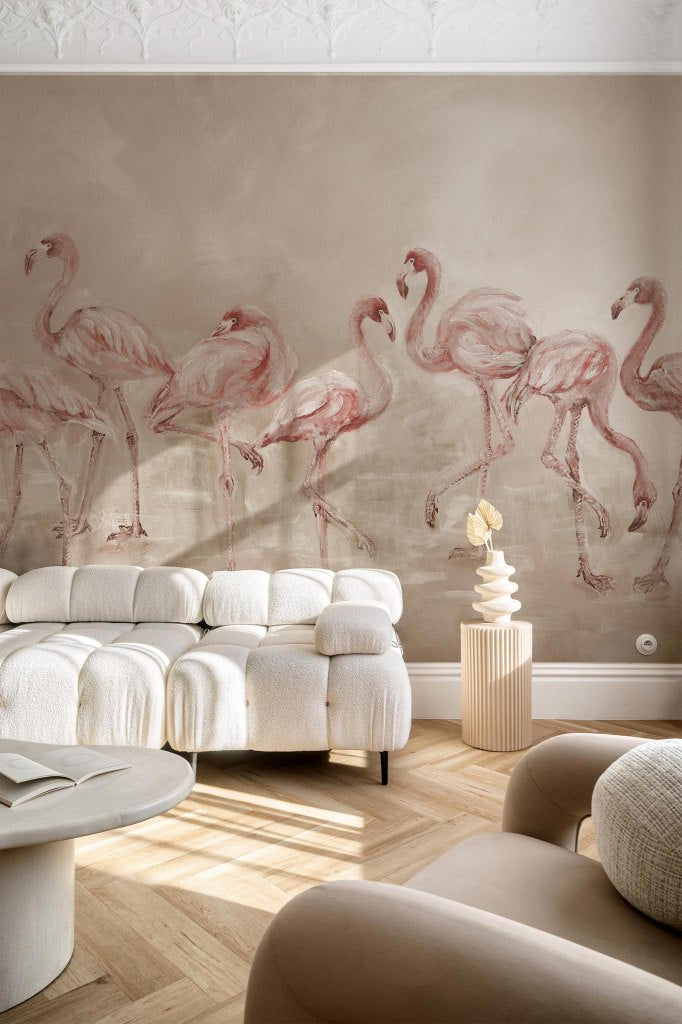 Fenico Beige – Custom-sized Wallpaper