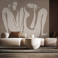 Couple Beige – Tapeta w rolkach