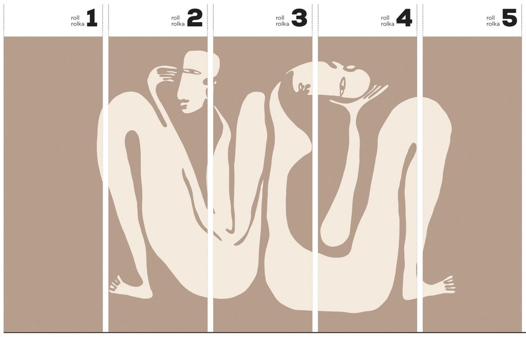 Couple Beige – Tapeta w rolkach