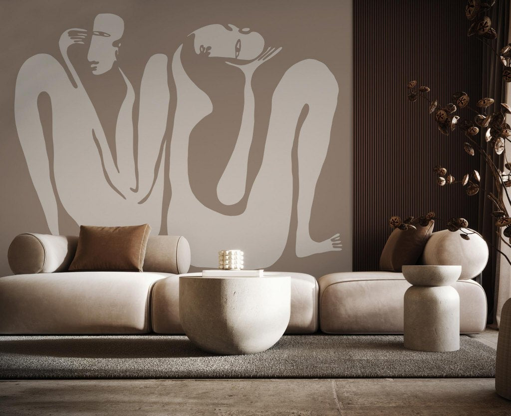 Couple Beige – Tapeta w rolkach