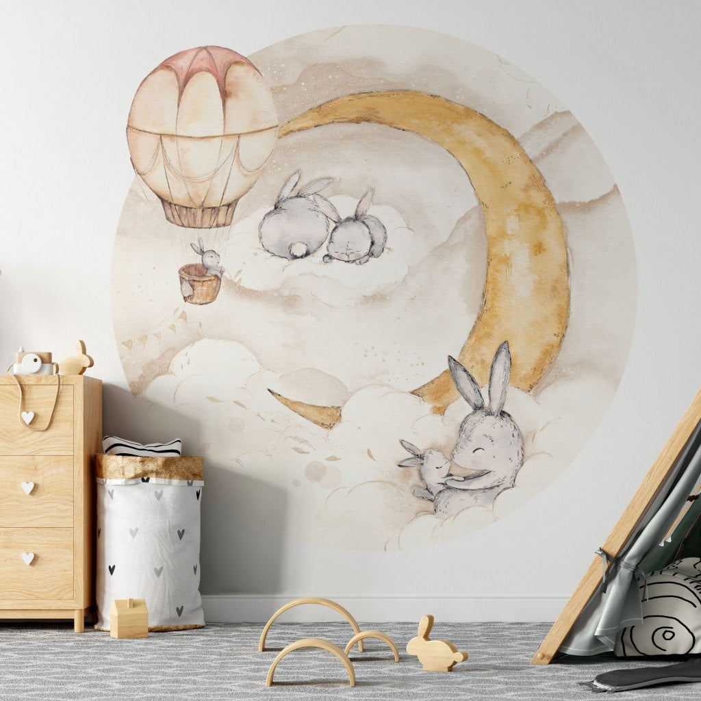 Moonie Beige – Tapeta Koło Standard