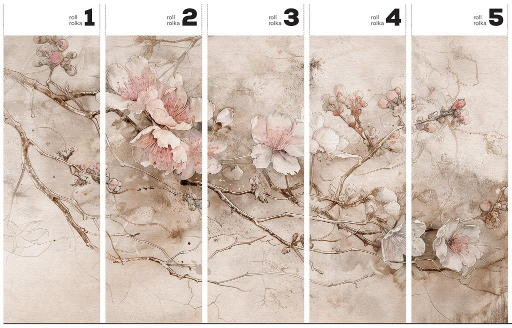 Sakura Beige – Tapeta w rolkach