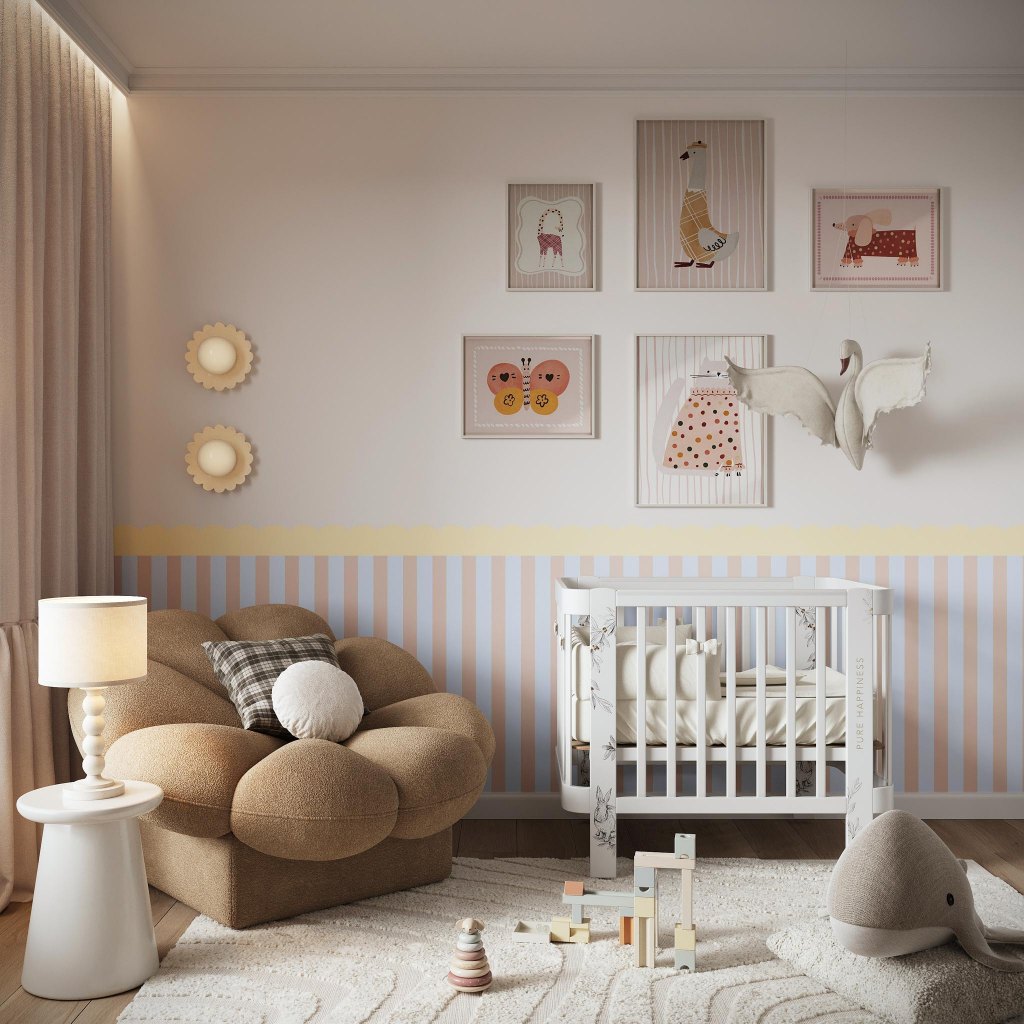 Stripe Powder – Tapeta w rolkach