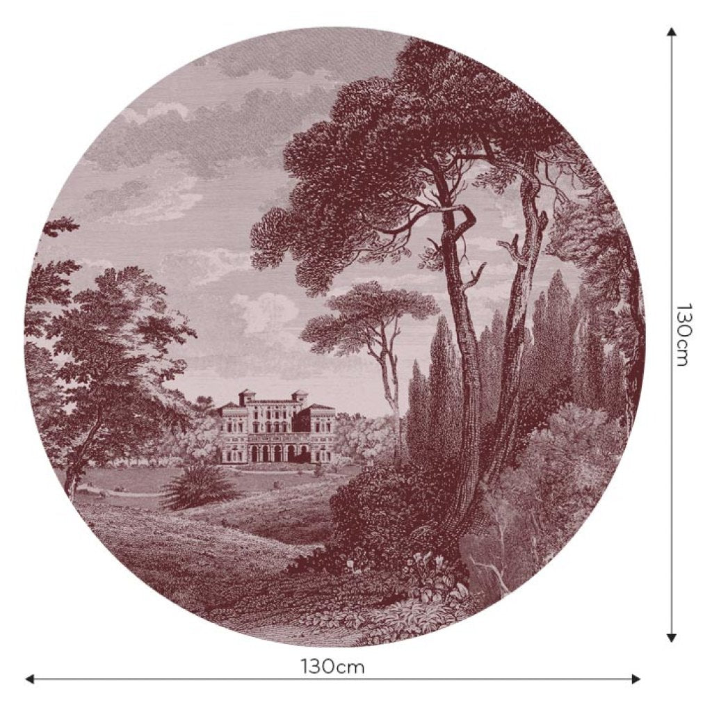 Cartagine Burgundy – Tapeta Koło Standard