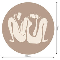 Couple Beige – Tapeta Koło Standard