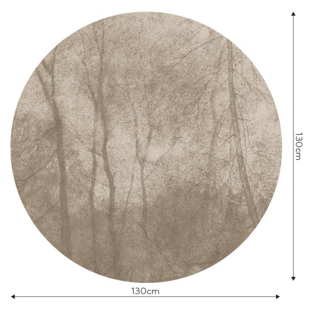 Foggy Beige – Tapeta Koło Standard