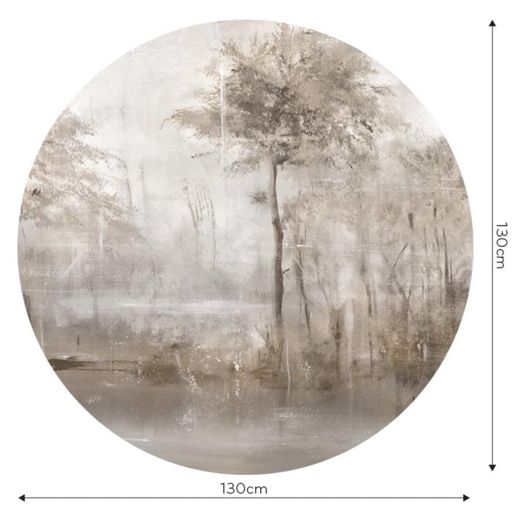 Lacus Beige – Tapeta Koło Standard