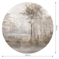 Lacus Beige – Tapeta Koło Standard