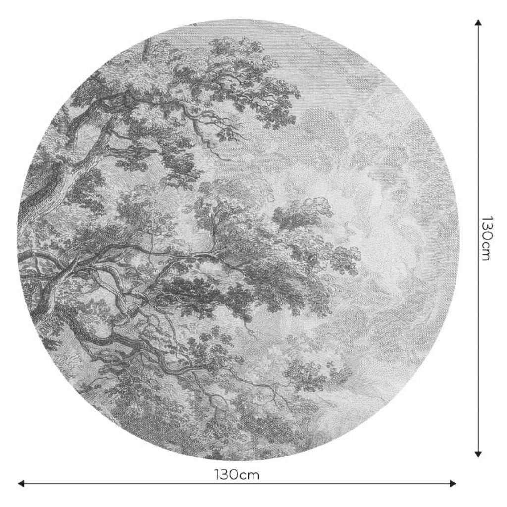 Sanctuary Grey – Tapeta Koło Standard