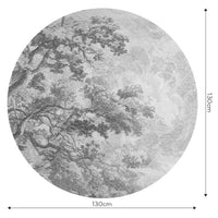 Sanctuary Grey – Tapeta Koło Standard
