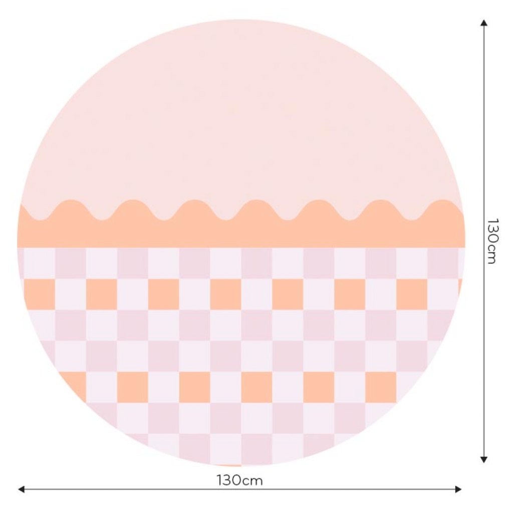 Wave Peach – Tapeta Koło Standard