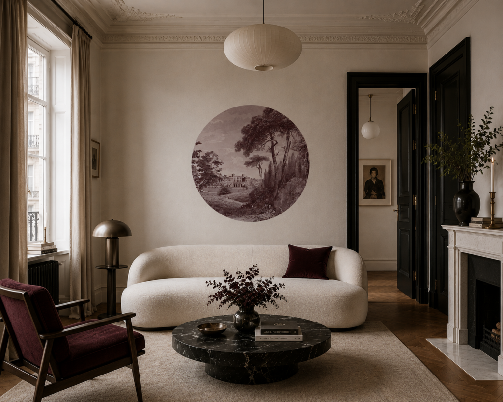 Cartagine Burgundy – Tapeta Koło Standard