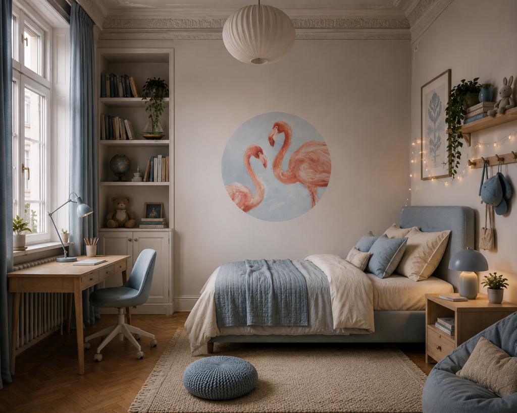Fenico Blue – Tapeta Koło Standard
