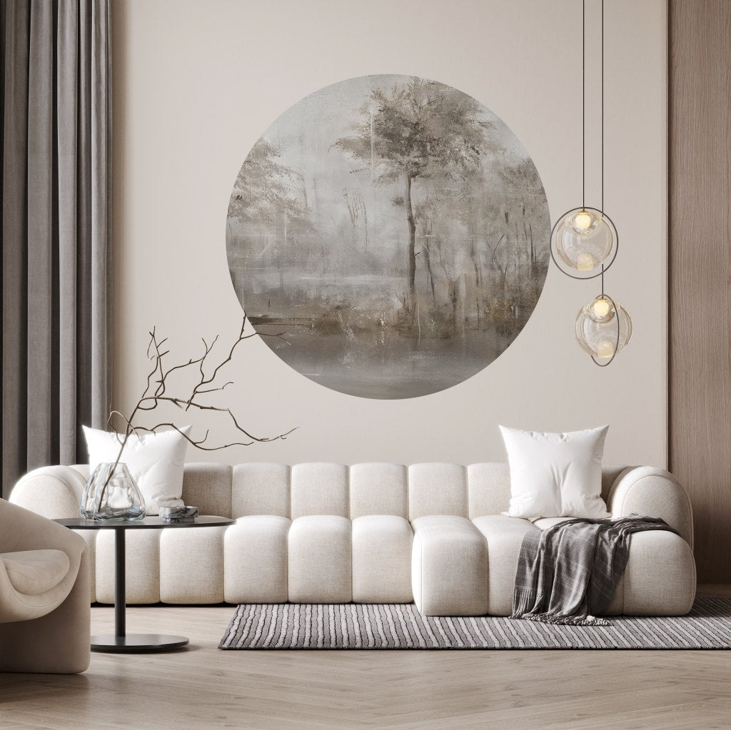 Lacus Beige – Tapeta Koło Standard