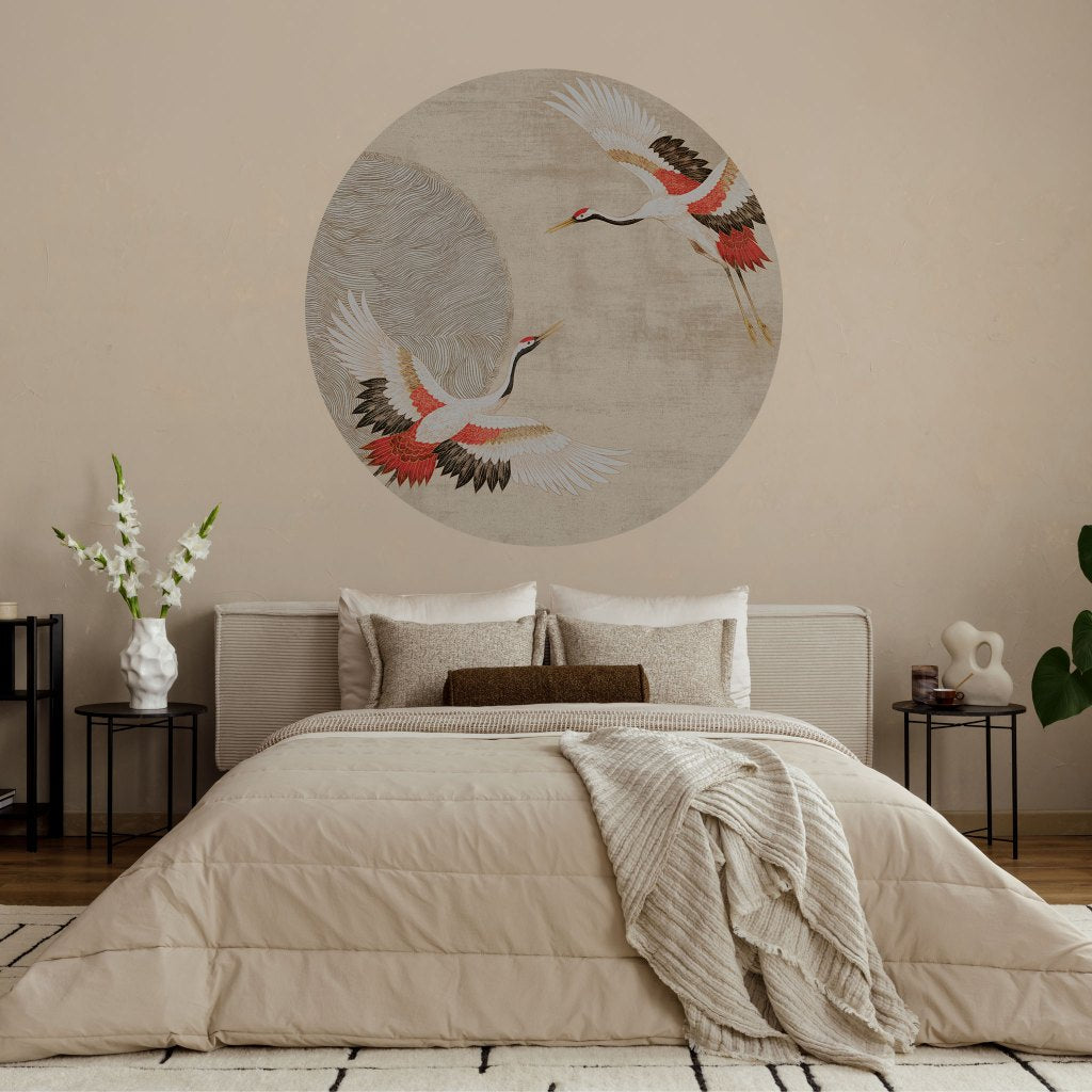 Modern Tsuru – Tapeta Koło Standard