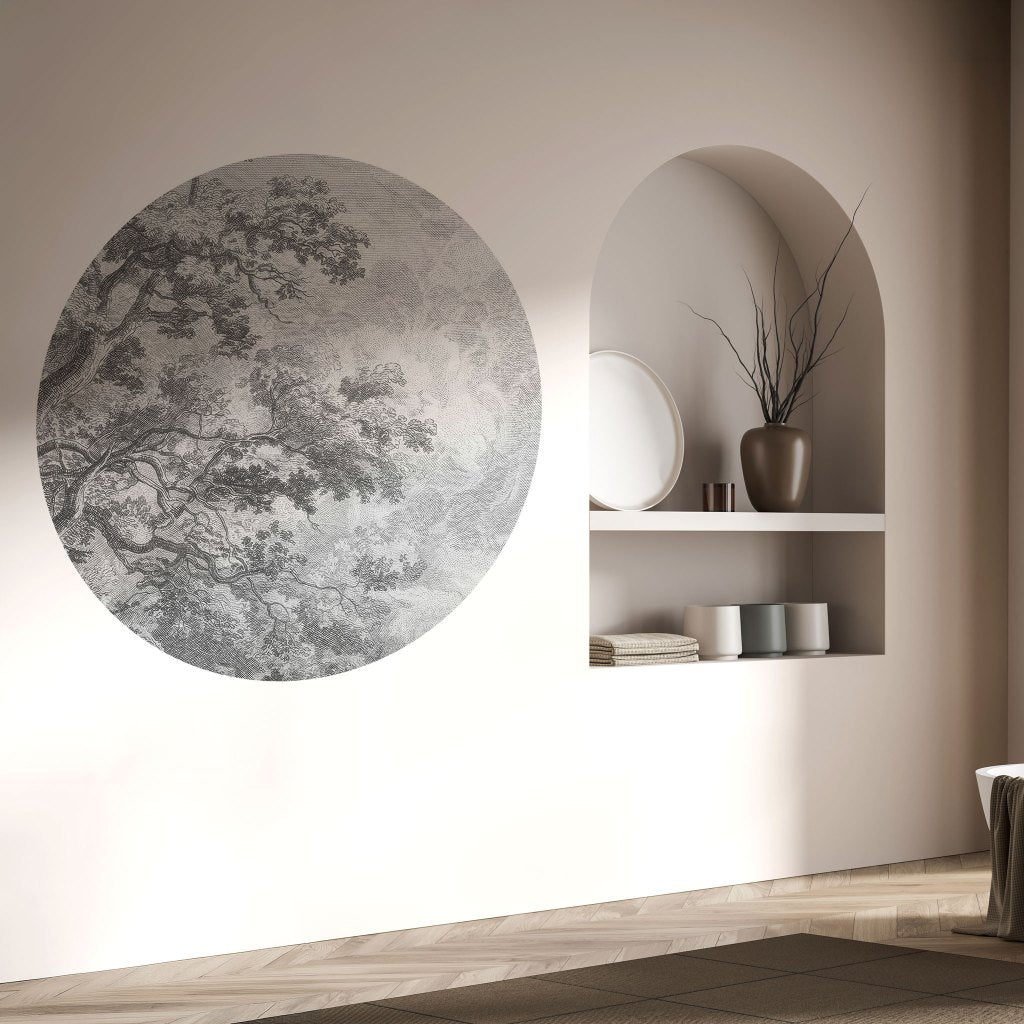 Sanctuary Grey – Tapeta Koło Standard