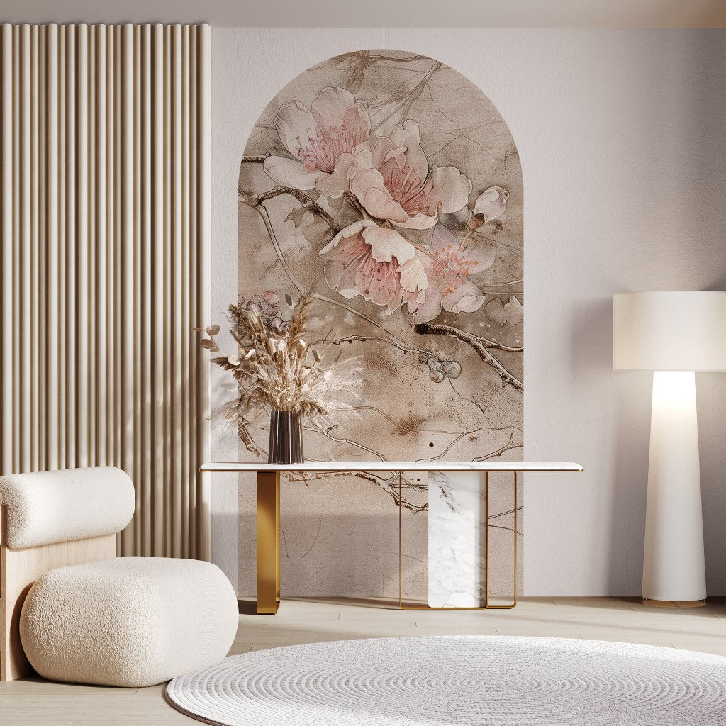 Sakura Beige – Tapeta Łuk Standard
